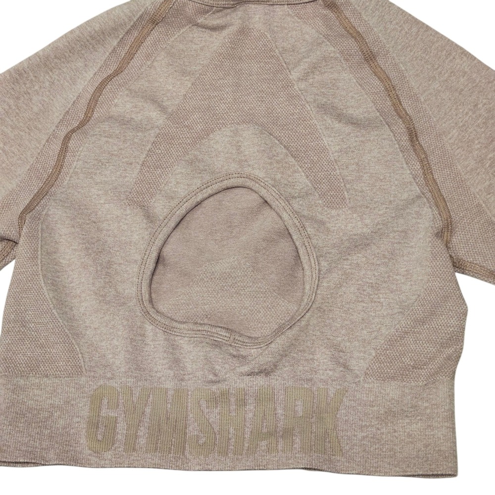 Gymshark Flex Crop Top Long Sleeve Blush Pink Open Back Size Small‎ - Picture 4 of 6